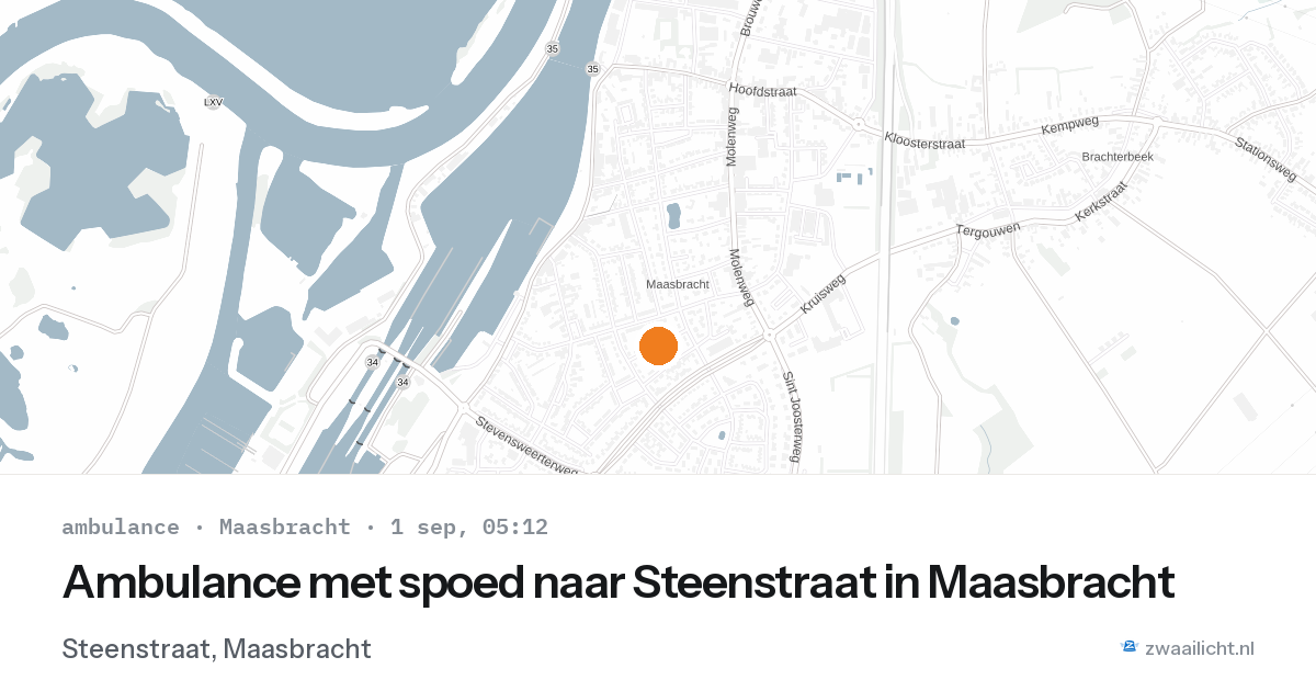 Ambulance met spoed naar Steenstraat in Maasbracht — 1 sep 2026