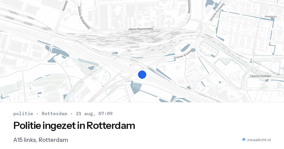 Politie ingezet in Rotterdam — 31 aug 2026 | 🚨 Zwaailicht.nl
