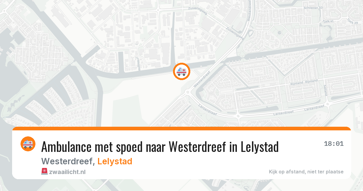 Ambulance met spoed naar Westerdreef in Lelystad — 3 aug 2026