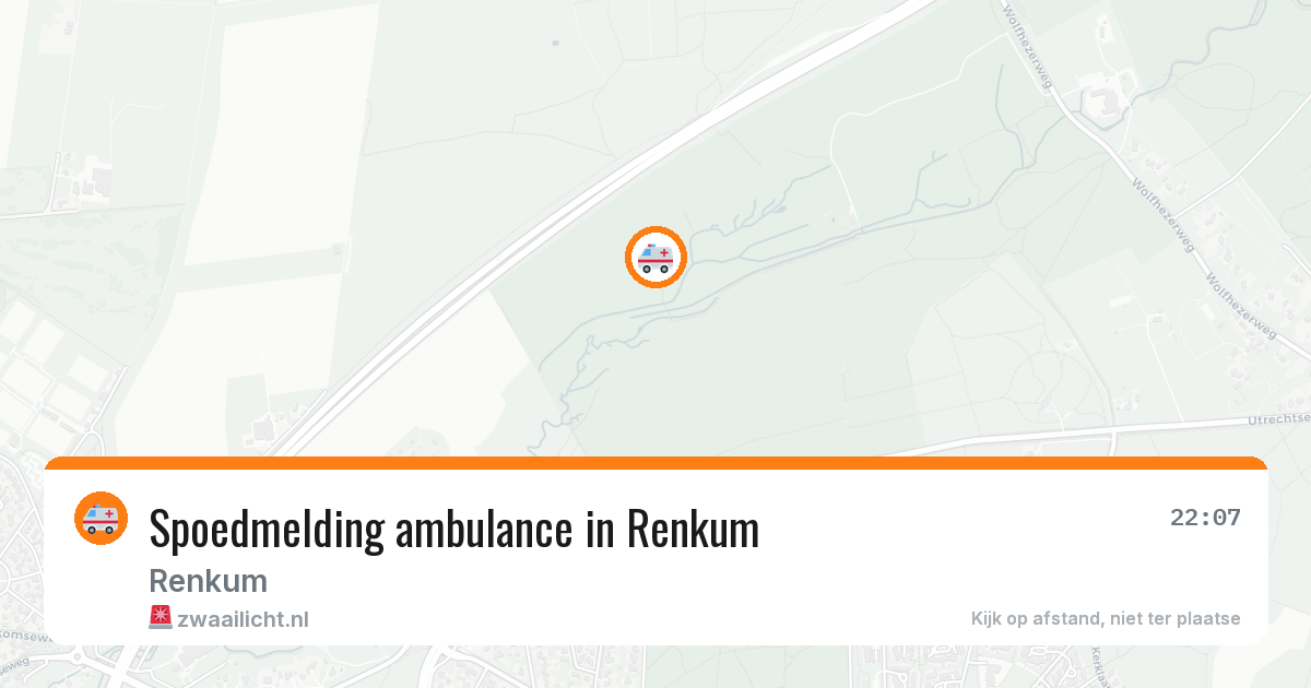 Spoedmelding ambulance in Renkum — 10 aug 2026