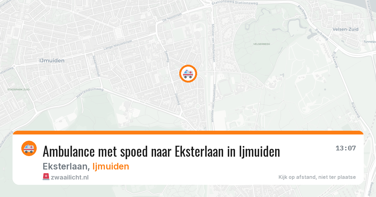 Ambulance met spoed naar Eksterlaan in Ijmuiden — 28 mei 2026