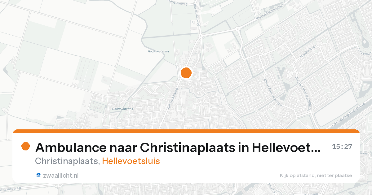 Ambulance naar Christinaplaats in Hellevoetsluis — 18 aug 2026