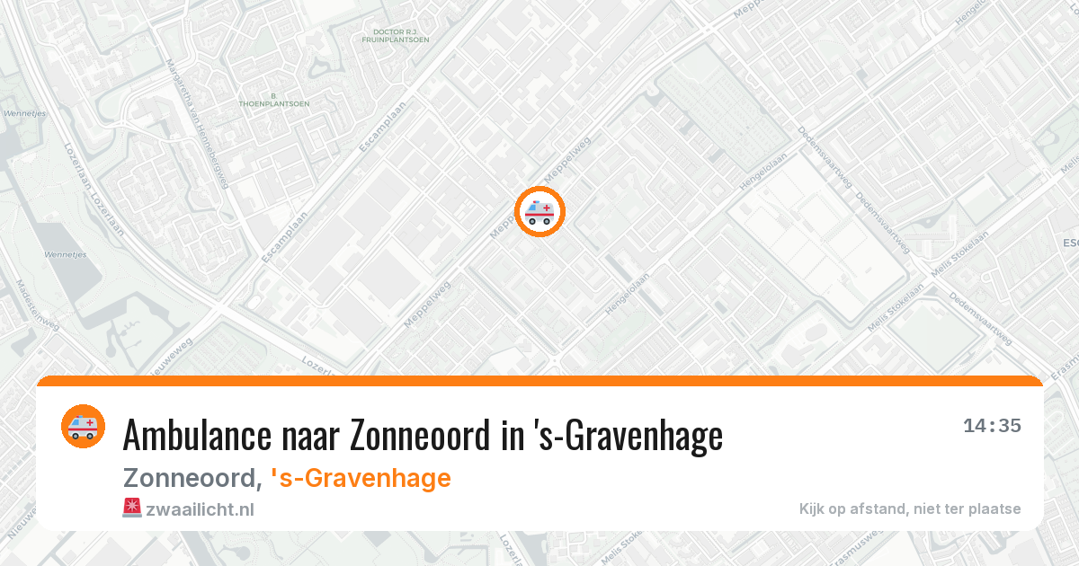 Ambulance naar Zonneoord in 's-Gravenhage — 7 jul 2026