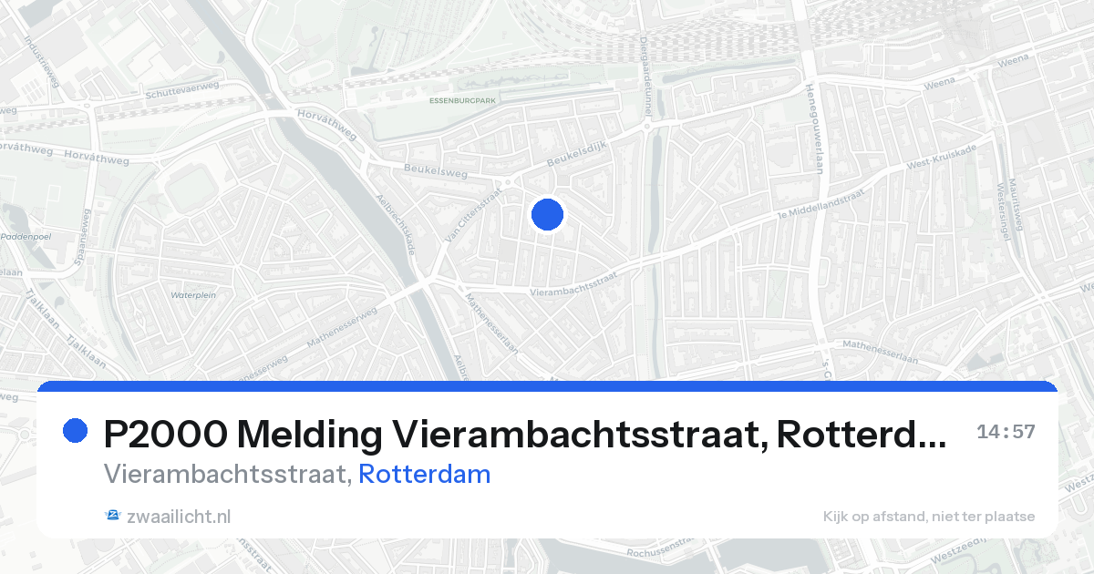 P2000 Melding Vierambachtsstraat, Rotterdam — 8 jun 2026