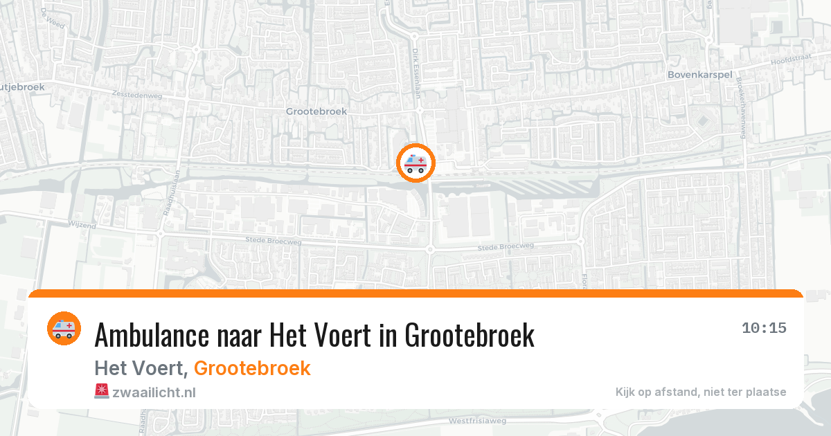 Ambulance naar Het Voert in Grootebroek — 1 jul 2026