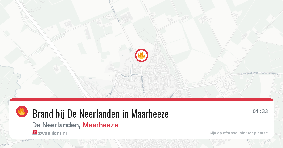 Brand bij De Neerlanden in Maarheeze — 3 mei 2026