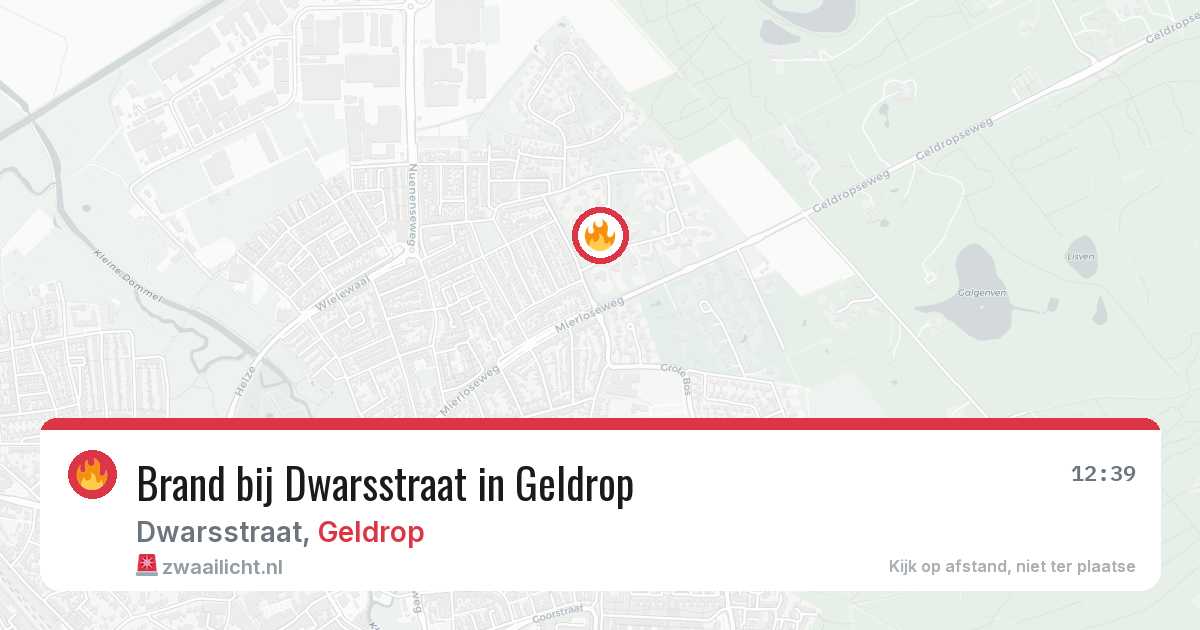 Brand bij Dwarsstraat in Geldrop — 29 mei 2026