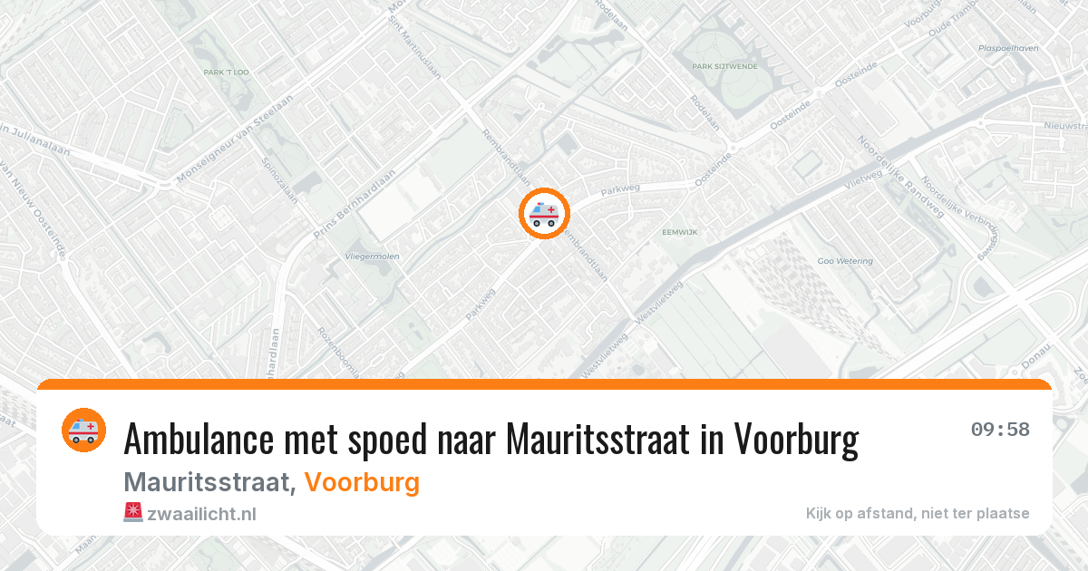 Ambulance met spoed naar Mauritsstraat in Voorburg — 2 jul 2026