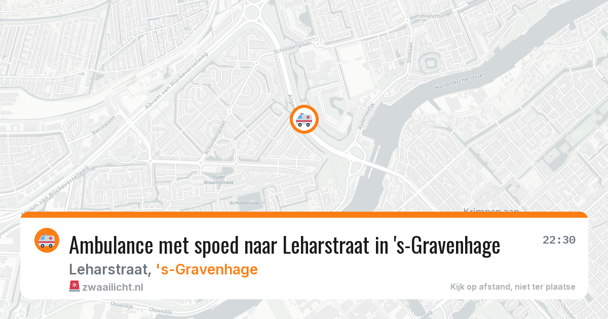 Ambulance met spoed naar Leharstraat in 's-Gravenhage — 21 mrt 2026
