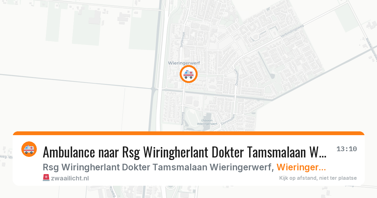 Ambulance naar Rsg Wiringherlant Dokter Tamsmalaan Wieringerwerf in Wieringerwerf — 18 jun 2026