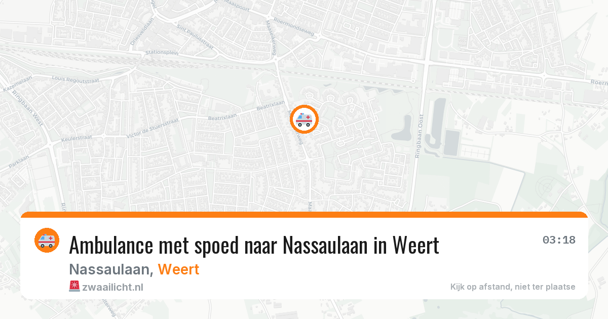 Ambulance met spoed naar Nassaulaan in Weert — 19 jul 2026
