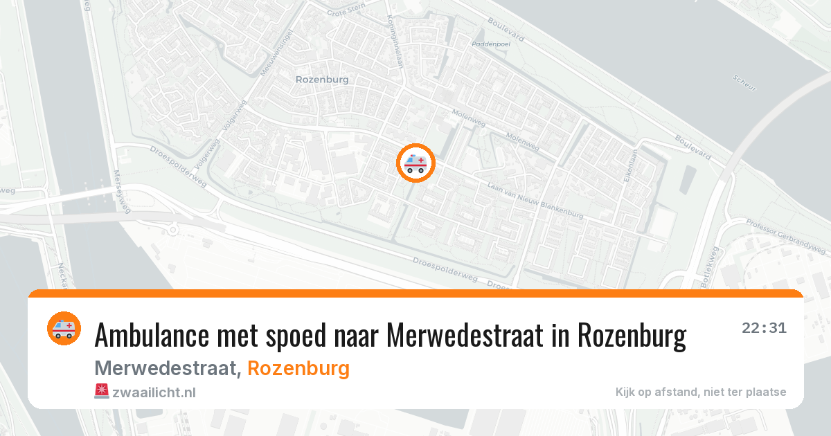 Ambulance met spoed naar Merwedestraat in Rozenburg — 30 mei 2026