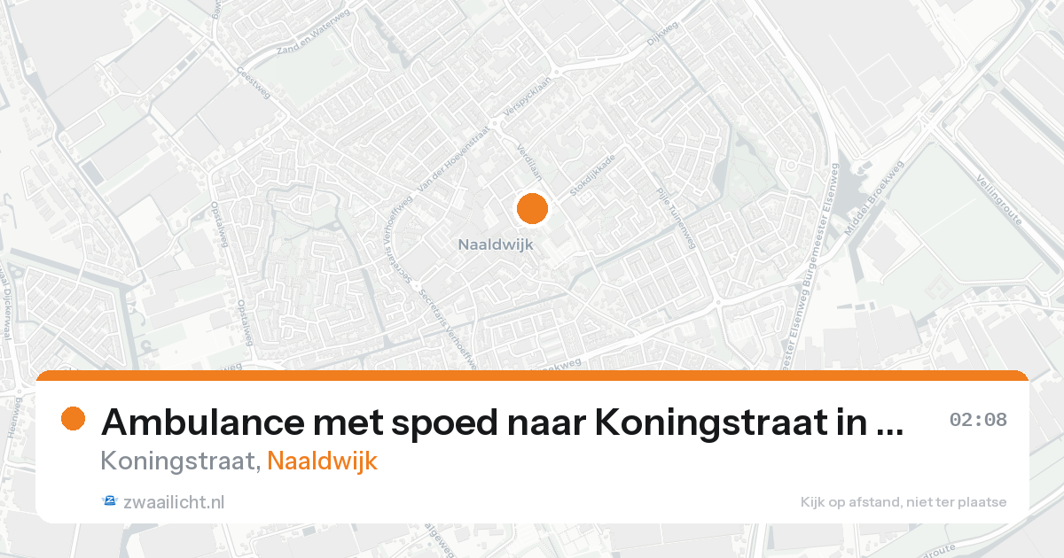 Ambulance met spoed naar Koningstraat in Naaldwijk — 24 aug 2026
