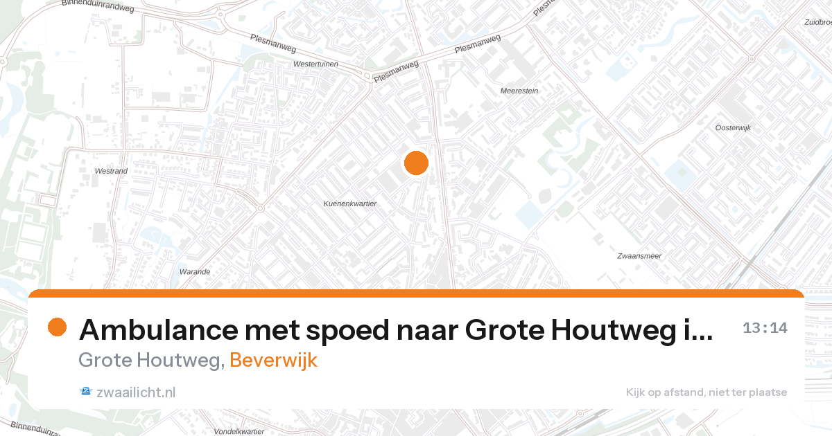 Ambulance met spoed naar Grote Houtweg in Beverwijk — 27 aug 2026