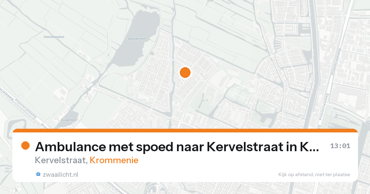Ambulance met spoed naar Kervelstraat in Krommenie — 17 aug 2026