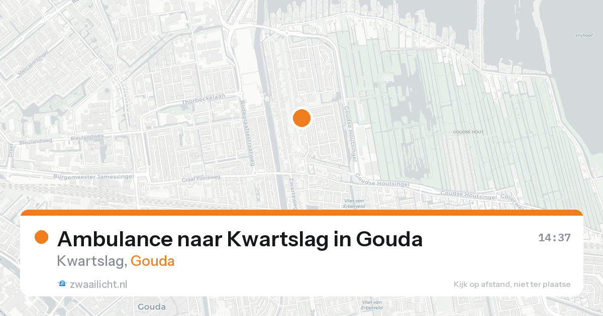 Ambulance naar Kwartslag in Gouda — 17 aug 2026
