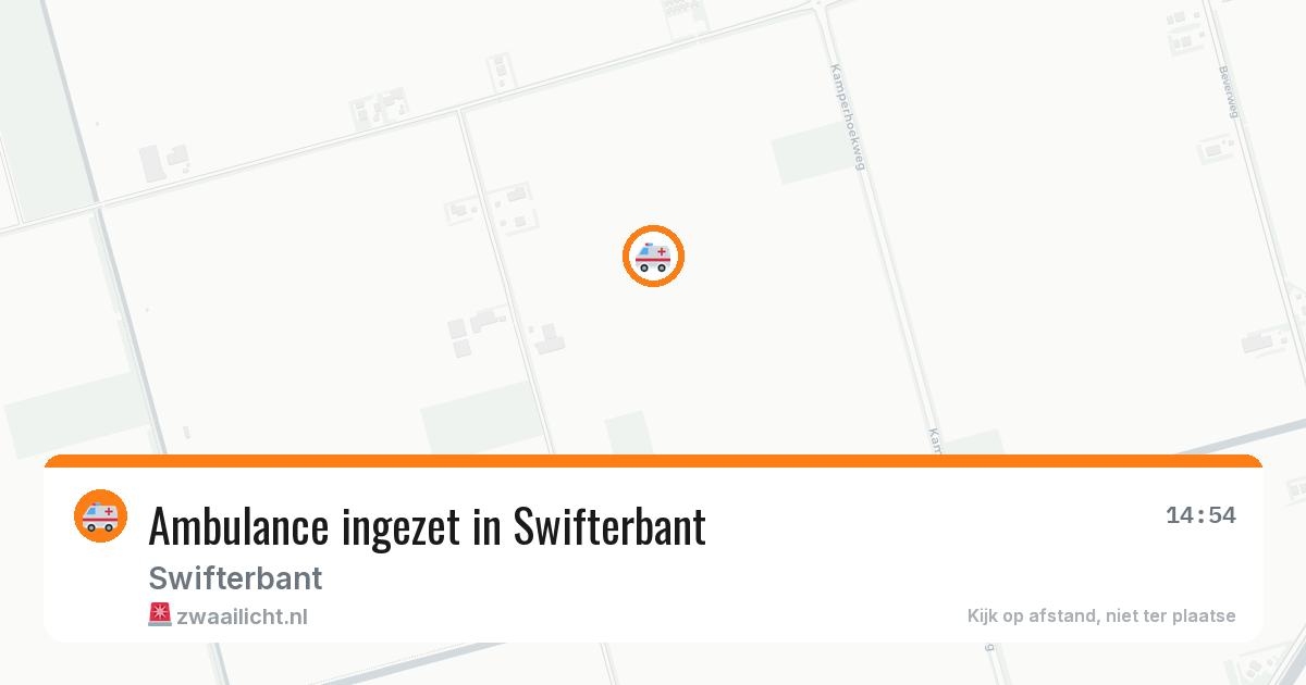 Ambulance ingezet in Swifterbant — 10 aug 2026