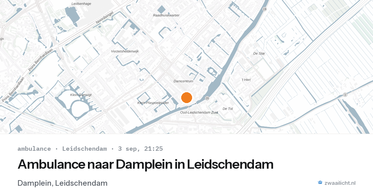 Ambulance naar Damplein in Leidschendam — 3 sep 2026