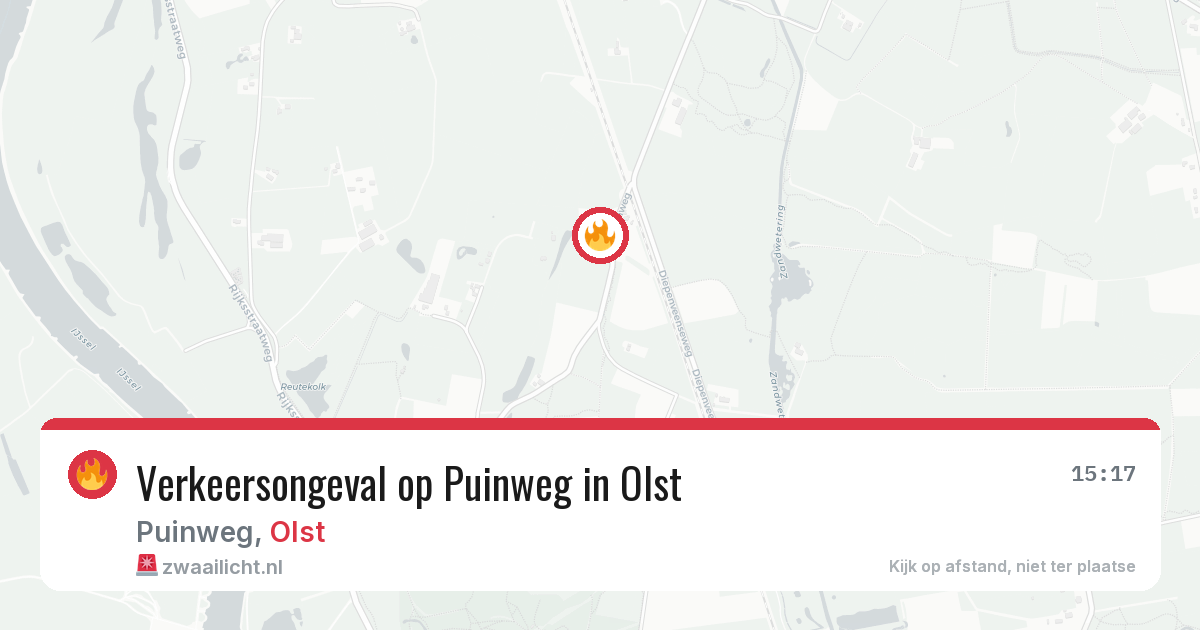 Verkeersongeval op Puinweg in Olst — 21 feb 2026