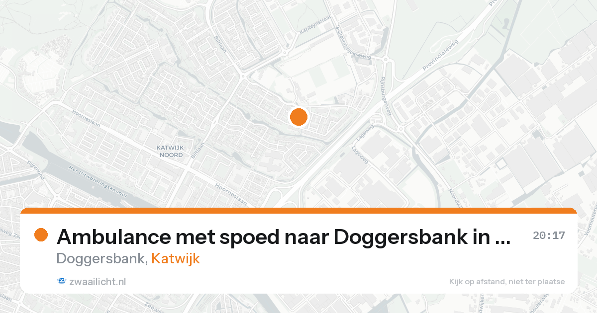 Ambulance met spoed naar Doggersbank in Katwijk — 16 aug 2026