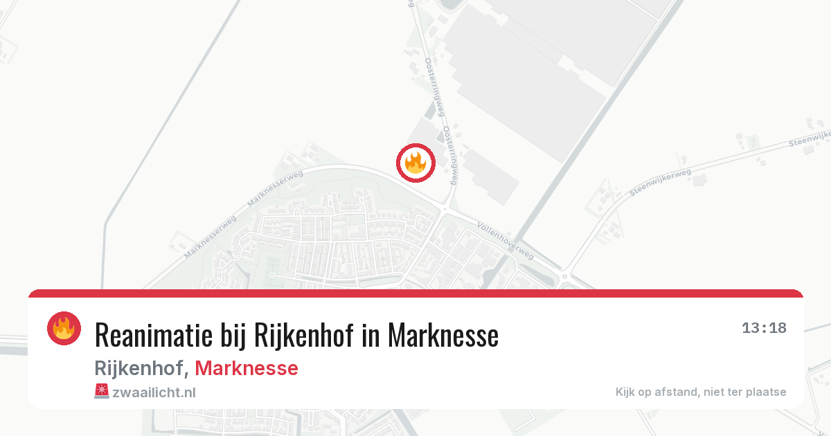Reanimatie bij Rijkenhof in Marknesse — 12 jun 2026