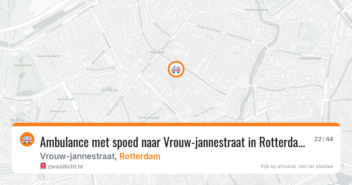 Ambulance met spoed naar Vrouw-jannestraat in Rotterdam — 29 mei 2026