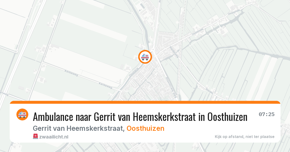 Ambulance naar Gerrit van Heemskerkstraat in Oosthuizen — 31 jul 2026