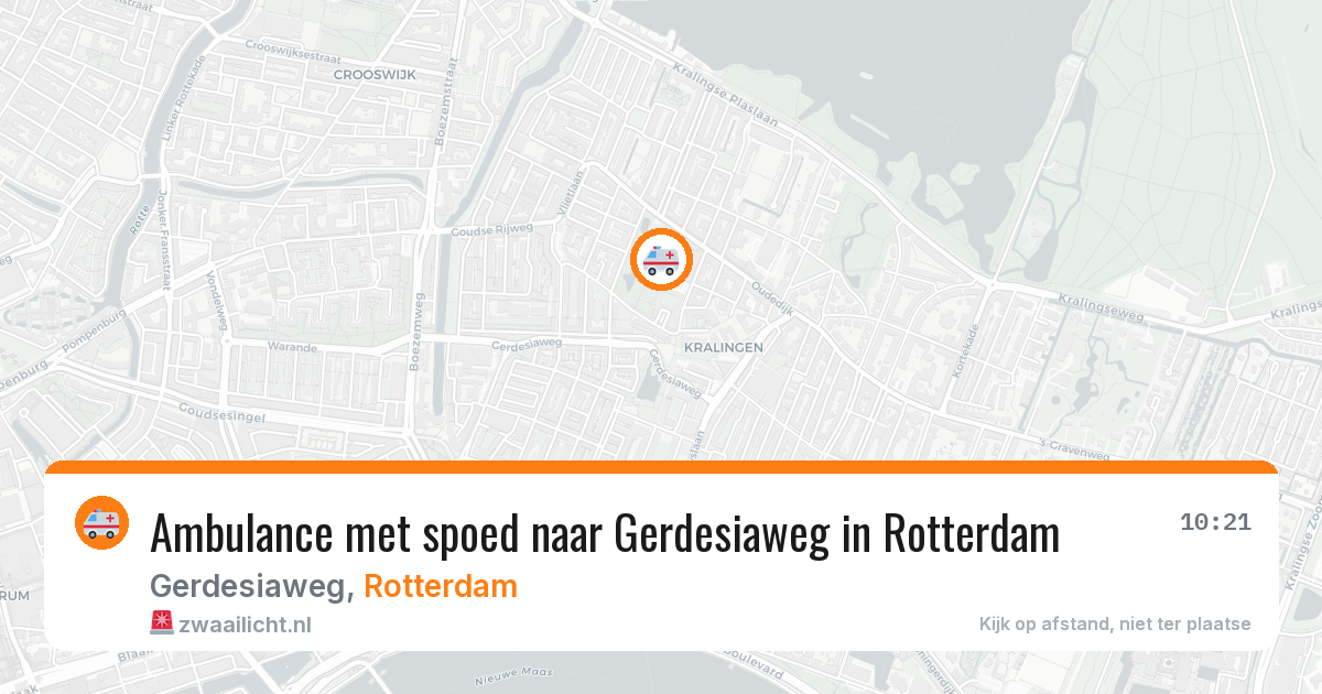 Ambulance met spoed naar Gerdesiaweg in Rotterdam — 13 jul 2026