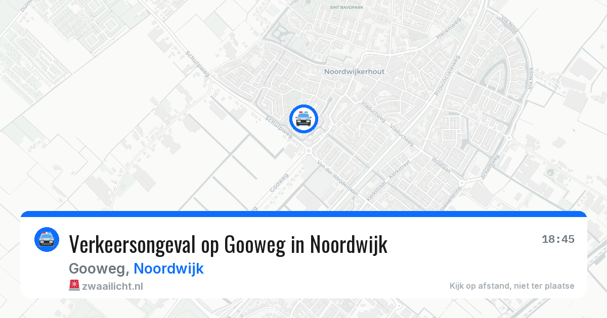 Verkeersongeval op Gooweg in Noordwijk — 17 jun 2026