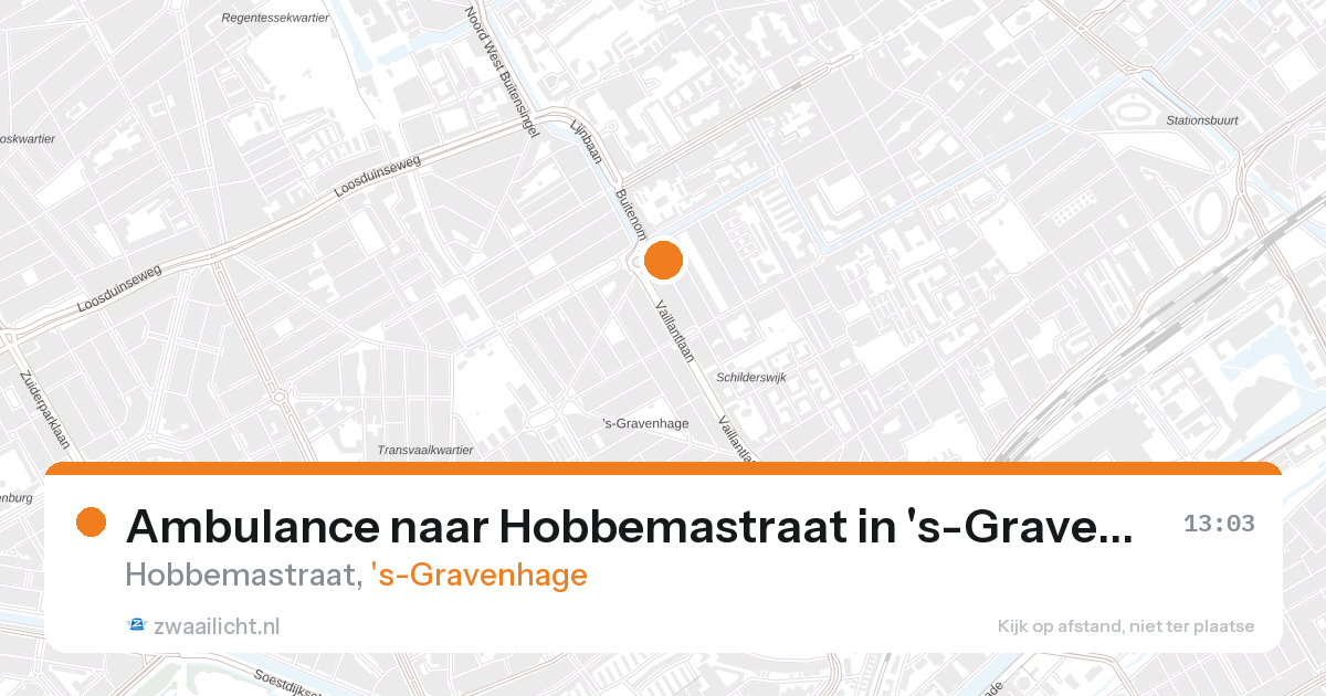 Ambulance naar Hobbemastraat in 's-Gravenhage — 28 aug 2026