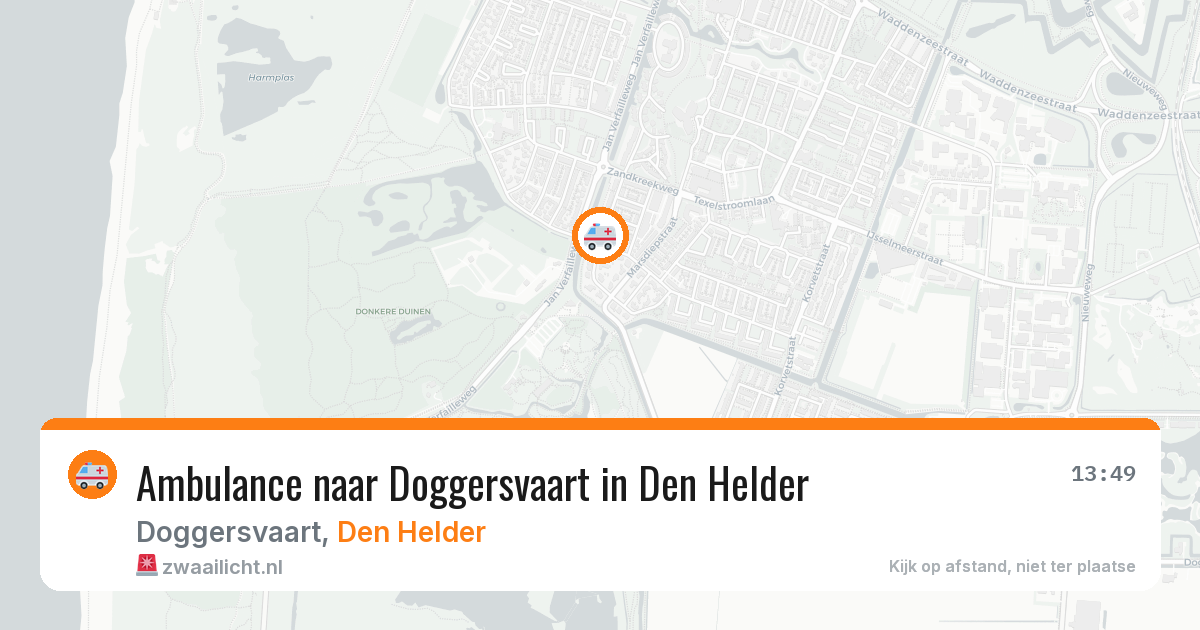 Ambulance naar Doggersvaart in Den Helder — 10 mei 2026