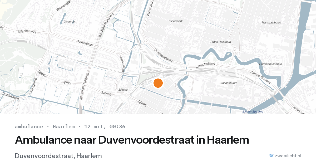 Ambulance naar Duvenvoordestraat in Haarlem — 11 mrt 2026