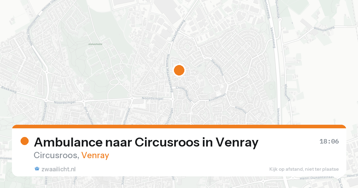 Ambulance naar Circusroos in Venray — 24 aug 2026