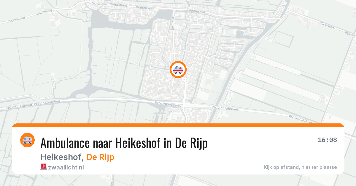 Ambulance naar Heikeshof in De Rijp — 23 jul 2026