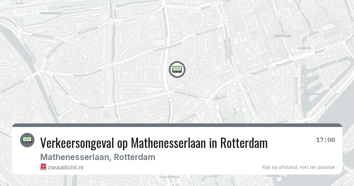 Verkeersongeval op Mathenesserlaan in Rotterdam — 4 mrt 2026