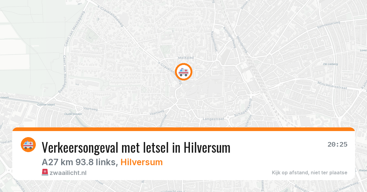 Verkeersongeval met letsel in Hilversum — 28 jan 2026