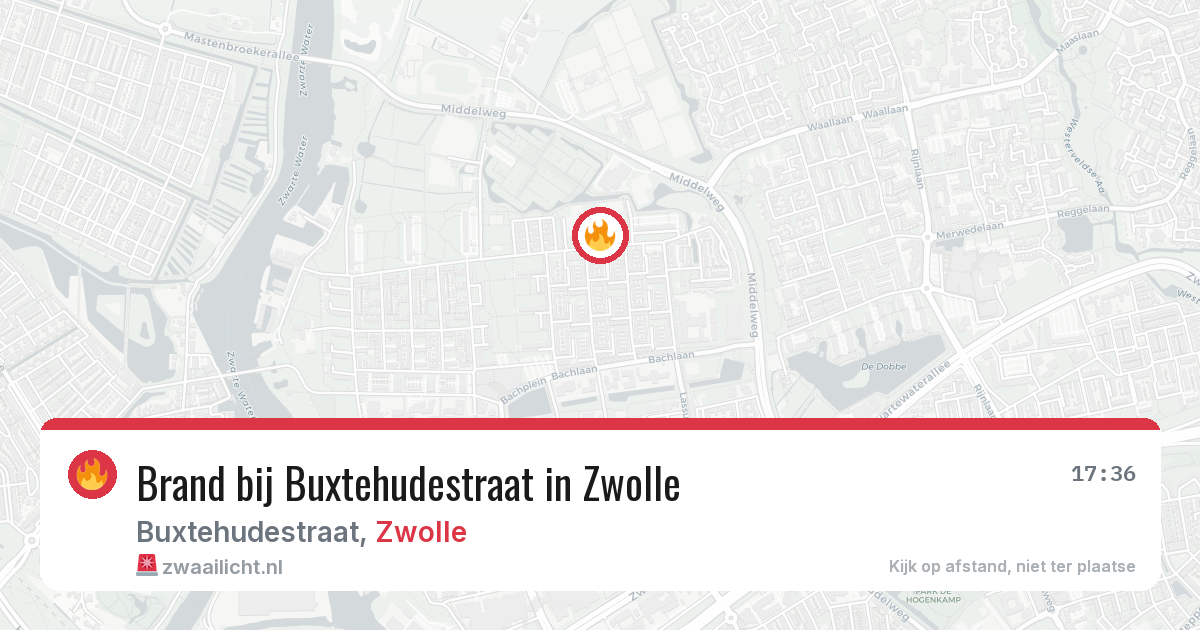 Brand bij Buxtehudestraat in Zwolle — 22 jun 2026