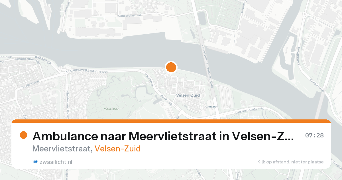 Ambulance naar Meervlietstraat in Velsen-Zuid — 16 aug 2026