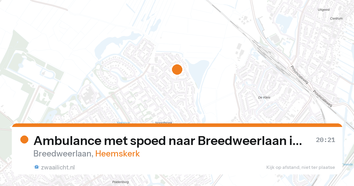 Ambulance met spoed naar Breedweerlaan in Heemskerk — 19 aug 2026