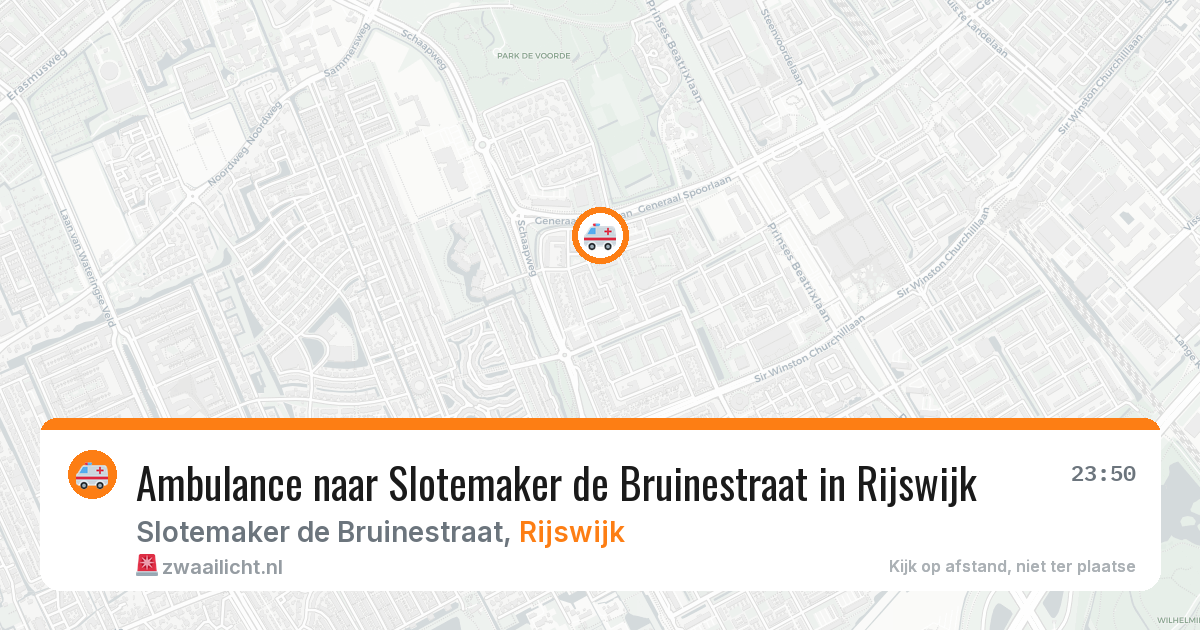Ambulance naar Slotemaker de Bruinestraat in Rijswijk — 13 jun 2026