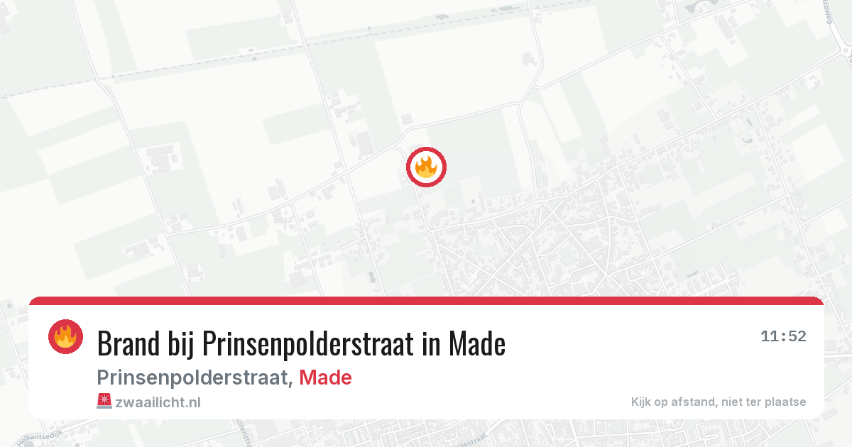 Brand bij Prinsenpolderstraat in Made — 17 jun 2026