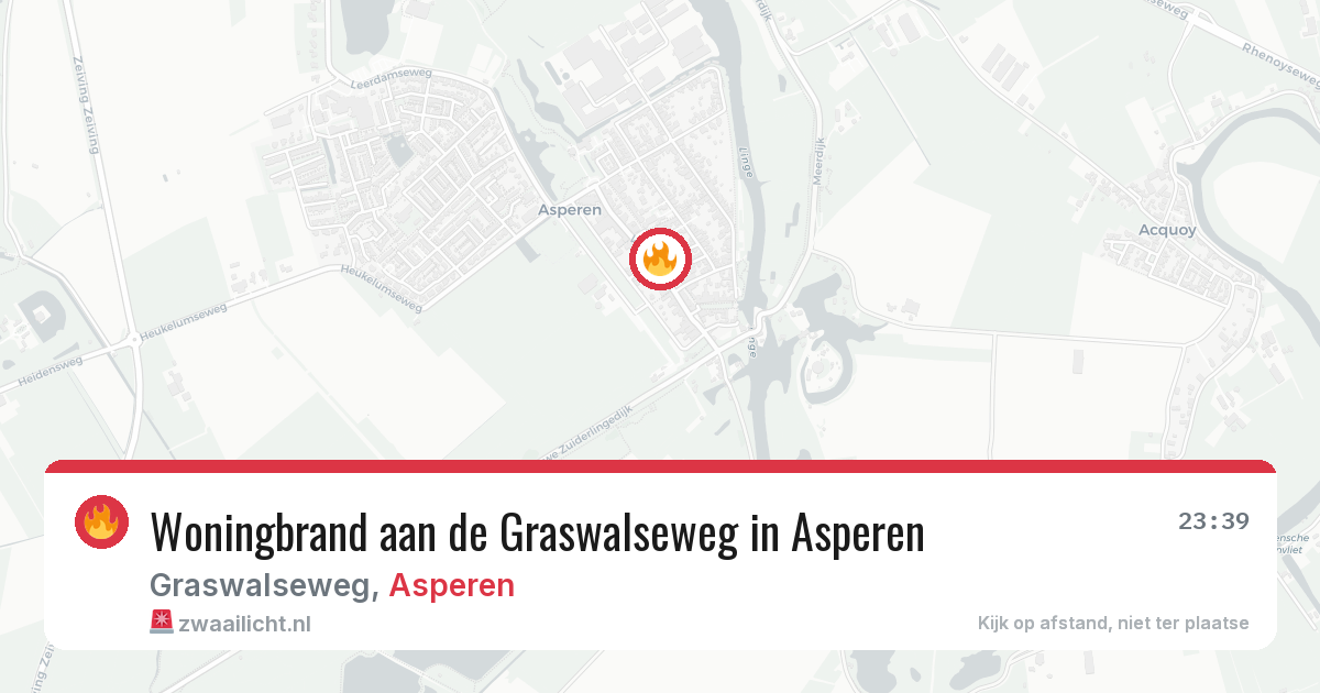 Woningbrand aan de Graswalseweg in Asperen — 2 aug 2026