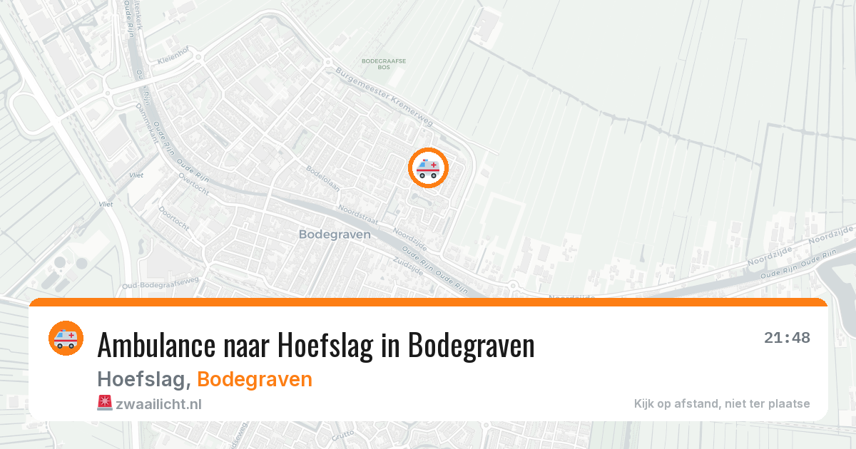 Ambulance naar Hoefslag in Bodegraven — 3 jul 2026