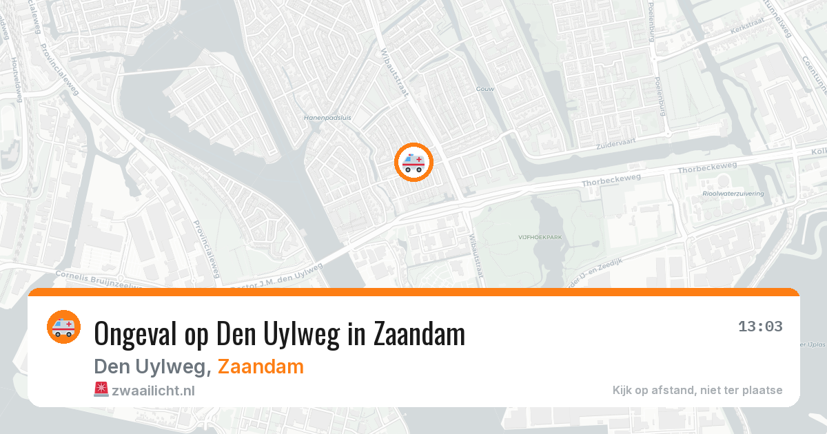 Ongeval op Den Uylweg in Zaandam — 14 apr 2026