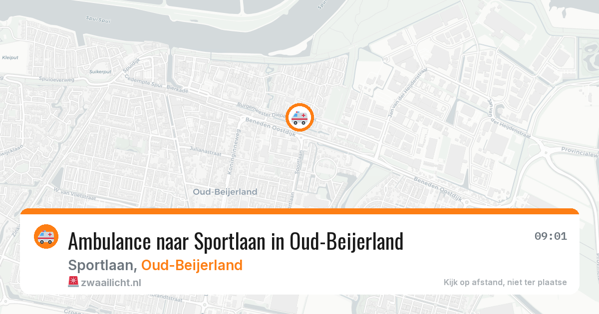 Ambulance naar Sportlaan in Oud-Beijerland — 31 jul 2026