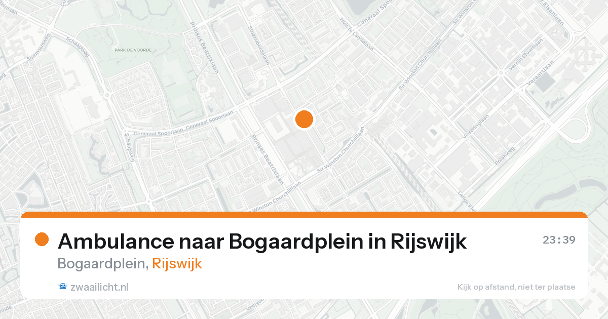 Ambulance naar Bogaardplein in Rijswijk — 19 aug 2026
