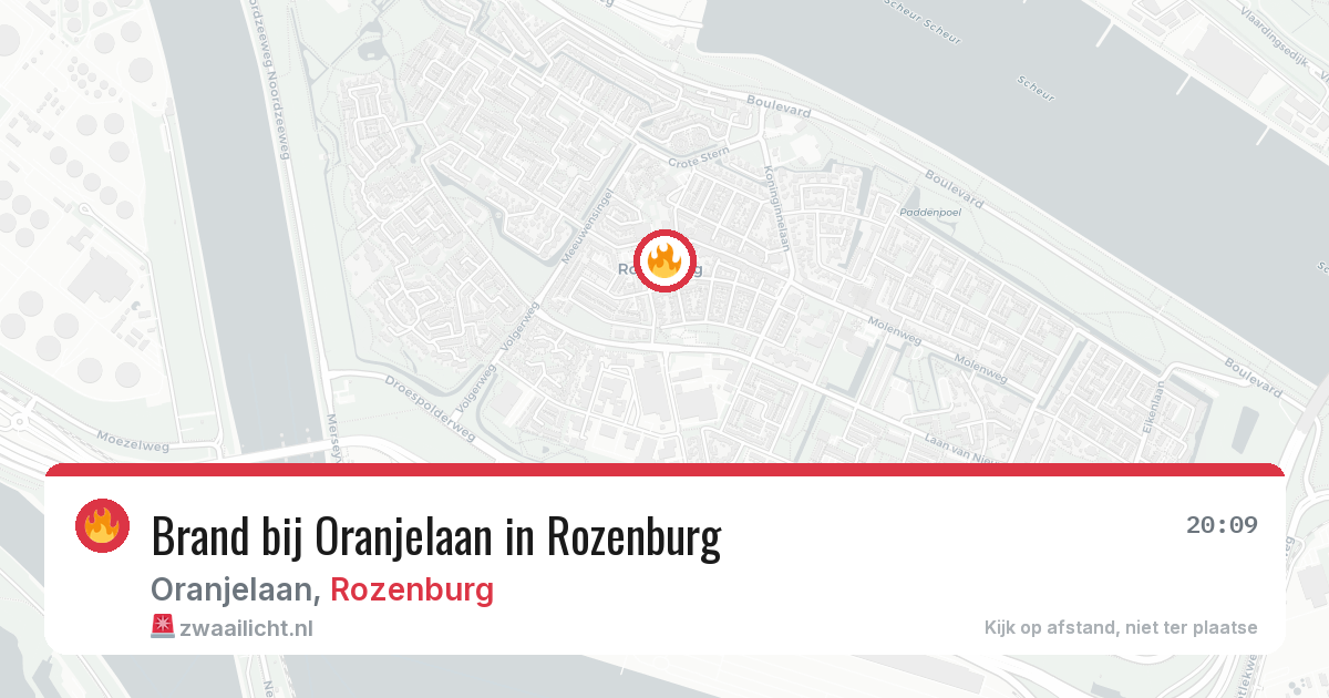 Brand bij Oranjelaan in Rozenburg — 25 jul 2026