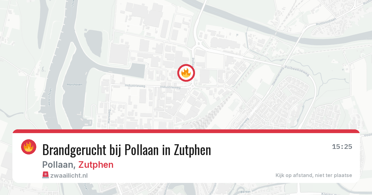 Brandgerucht bij Pollaan in Zutphen — 2 jul 2026