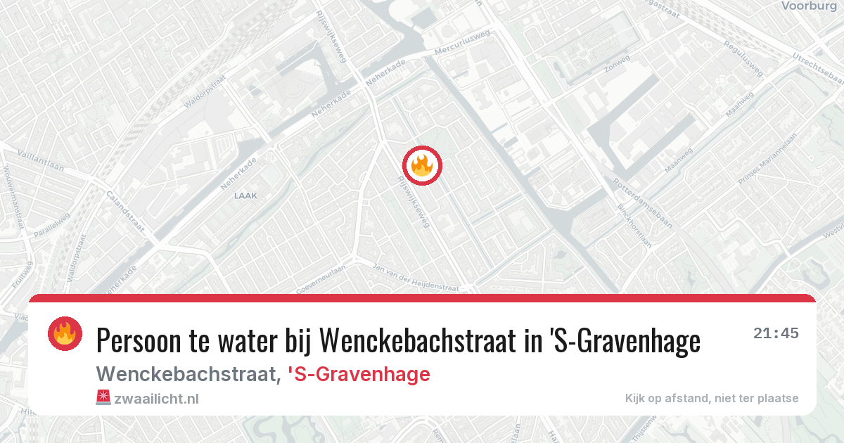 Persoon te water bij Wenckebachstraat in 'S-Gravenhage — 5 apr 2026