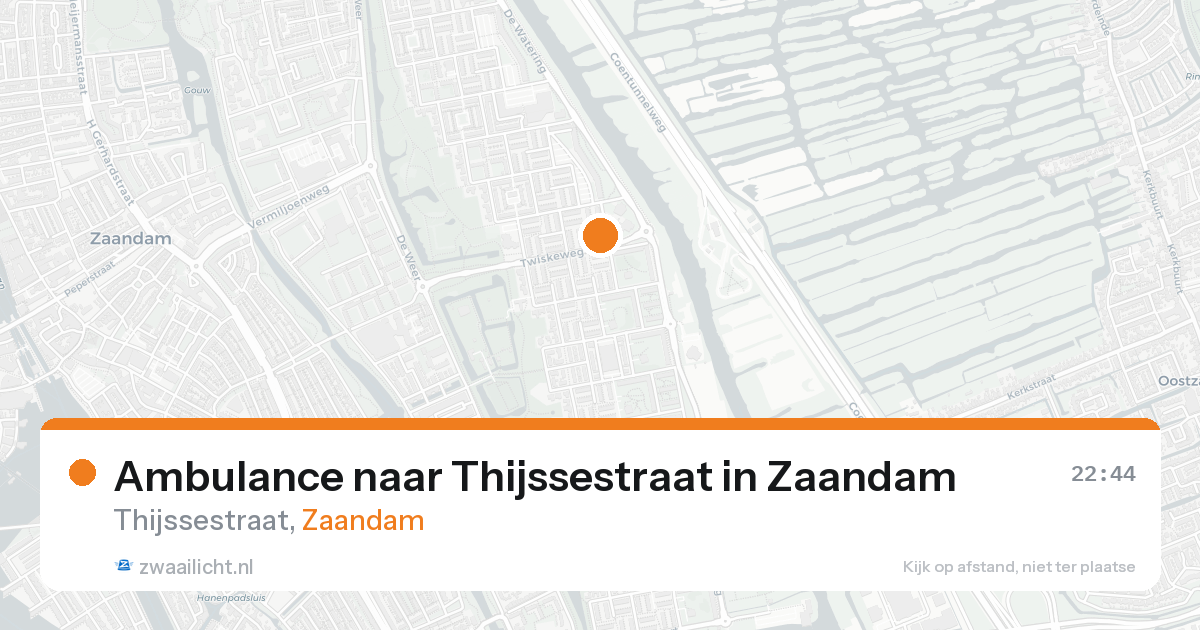 Ambulance naar Thijssestraat in Zaandam — 3 jun 2026